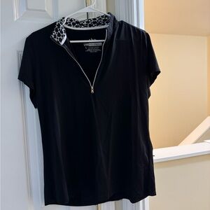 Black Polo Short Sleeve Tee